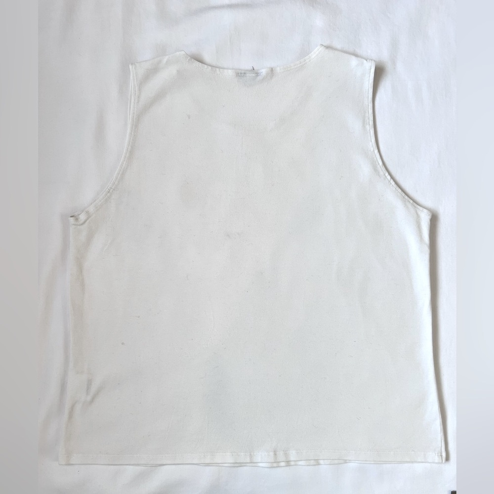 Eileen Fisher Women’s White Cotton Tank Top - Picture 7 of 8